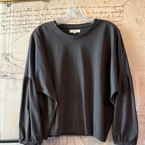 Madewell Charcoal Long Sleeve Top